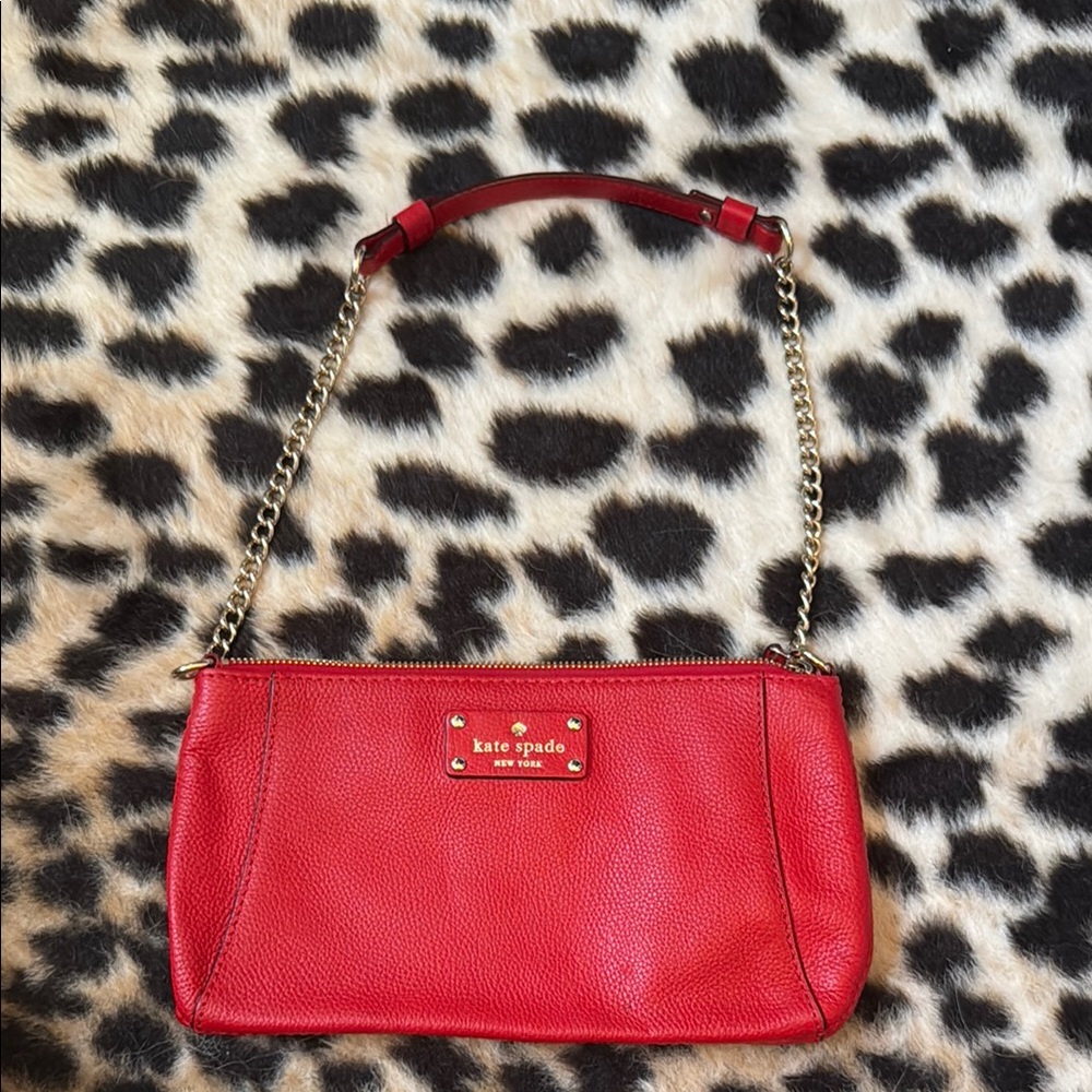 red Kate Spade shoulder bag